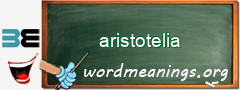 WordMeaning blackboard for aristotelia